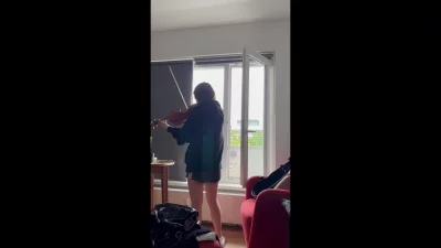 【上海地区】18岁音乐生补充（英语对白，练琴日常，掐脖爆操）